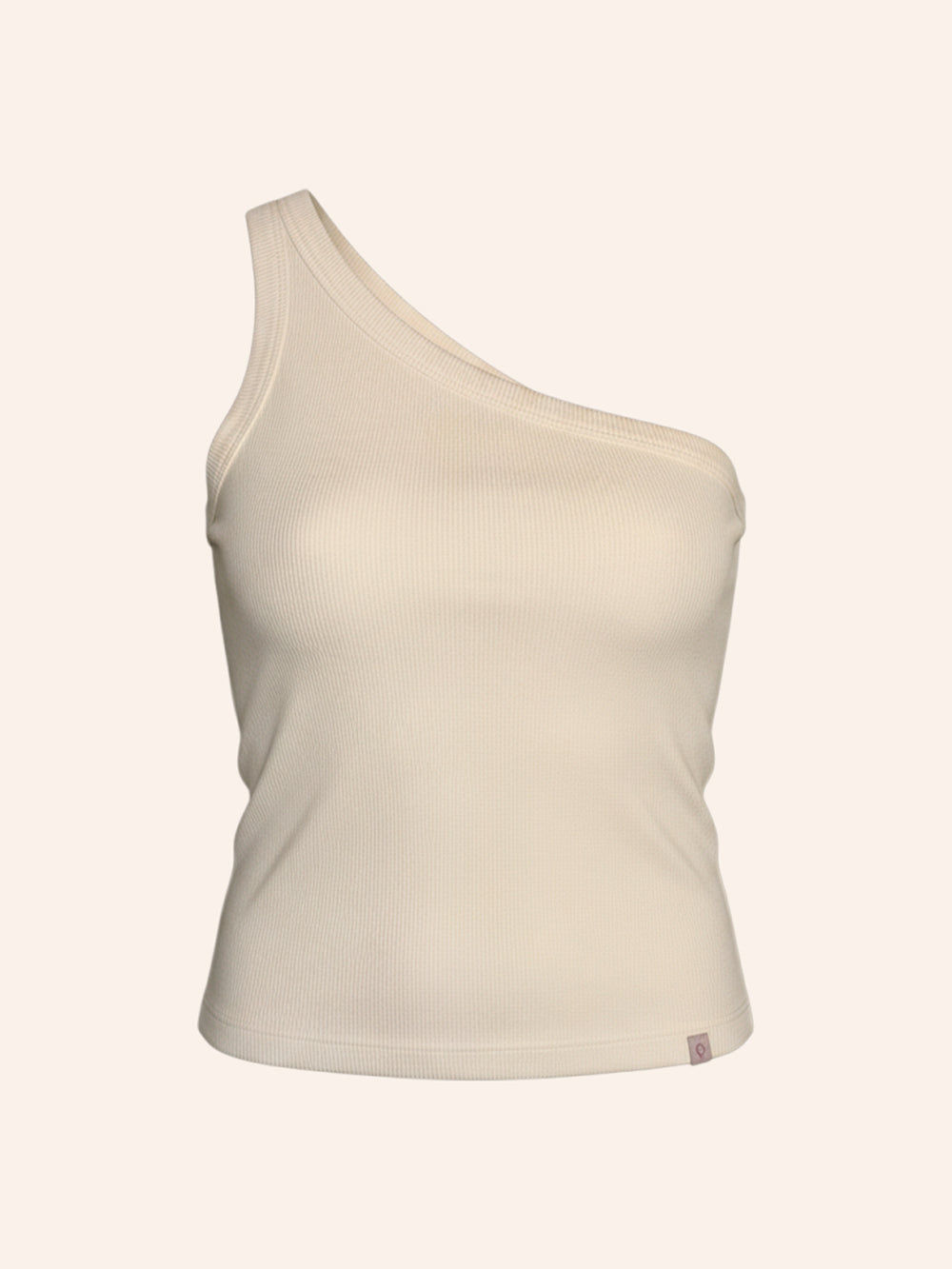 Blusa Canelada Um Ombro Só Off-White